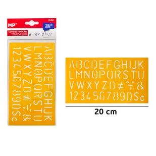 Szablon do liter i cyfr o wysokości 2 cm - Przybory szkolne - miniaturka - grafika 1