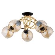 Lampy sufitowe - Modena Black lampa sufitowa 5-punktowa złota/czarna 63179 - miniaturka - grafika 1