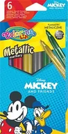 Długopisy - Flamastry metaliczne Colorino Kids 6 kolorów Mickey - PATIO - miniaturka - grafika 1