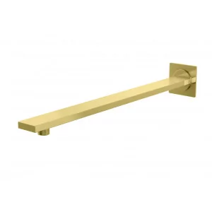 KOHLMAN WQEGDB Ramię ścienne do deszczownicy kwadratowe - 38 cm GOLD BRUSHED - Akcesoria do armatury i ceramiki - miniaturka - grafika 1