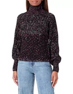 Swetry damskie - OCY Damski sweter z dzianiny 12419549-OC01, czarno-różowy, XL/XXL, czarny różowy, XL-XXL - miniaturka - grafika 1