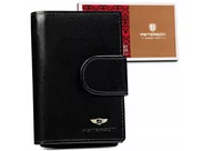 Portfele - Skórzany, średni portfel damski na zatrzask Peterson - miniaturka - grafika 1