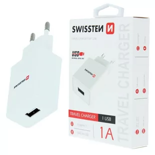 Swissten Ładowarka sieciowa Smartic 1xUSB 1A biała - Ładowarki do telefonów - miniaturka - grafika 1