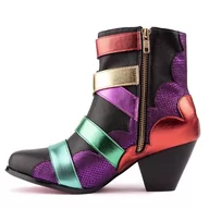 Kozaki damskie - Irregular Choice Seal The Deal kozaki, różowe, wielokolorowe, 40 EUR, różowy, wielokolorowy, 40 EU - miniaturka - grafika 1