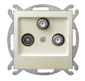 Gniazdka elektryczne - Ospel Gniazdo ścienne IMPRESJA MODUŁ RTV-SAT z dwoma wyjściami SAT ecru GPA-Y2S/m/27 - miniaturka - grafika 1