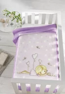 Koce i narzuty dla dzieci - Pielsa Baby, Koc dziecięcy/Otulacz, Premium, Nina, Fioletowy, 80x110 cm - miniaturka - grafika 1