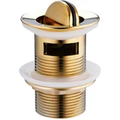 Korki do umywalek - Mexen korek klik-klak obrotowy z przelewem złoty - 79923-50 - miniaturka - grafika 1