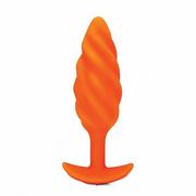 Korki analne - b-Vibe b-Vibe Swirl Texture Plug Orange - miniaturka - grafika 1