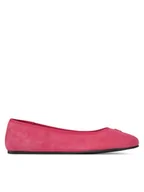 Baleriny - Tommy Hilfiger Baleriny Th Hardware Suede Ballerina FW0FW08655 Różowy - miniaturka - grafika 1