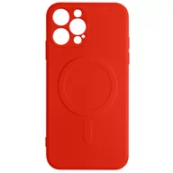 Etui i futerały do telefonów - Etui Magsafe iPhone 12 Pro Silikonowe miękkie w dotyku wnętrze Mag Cover czerwone etui - miniaturka - grafika 1
