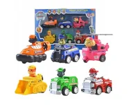 Samochody i pojazdy dla dzieci - Psi Patrol Autka Z Napędem 6 Sztuk + Figurki 6 Szt - miniaturka - grafika 1