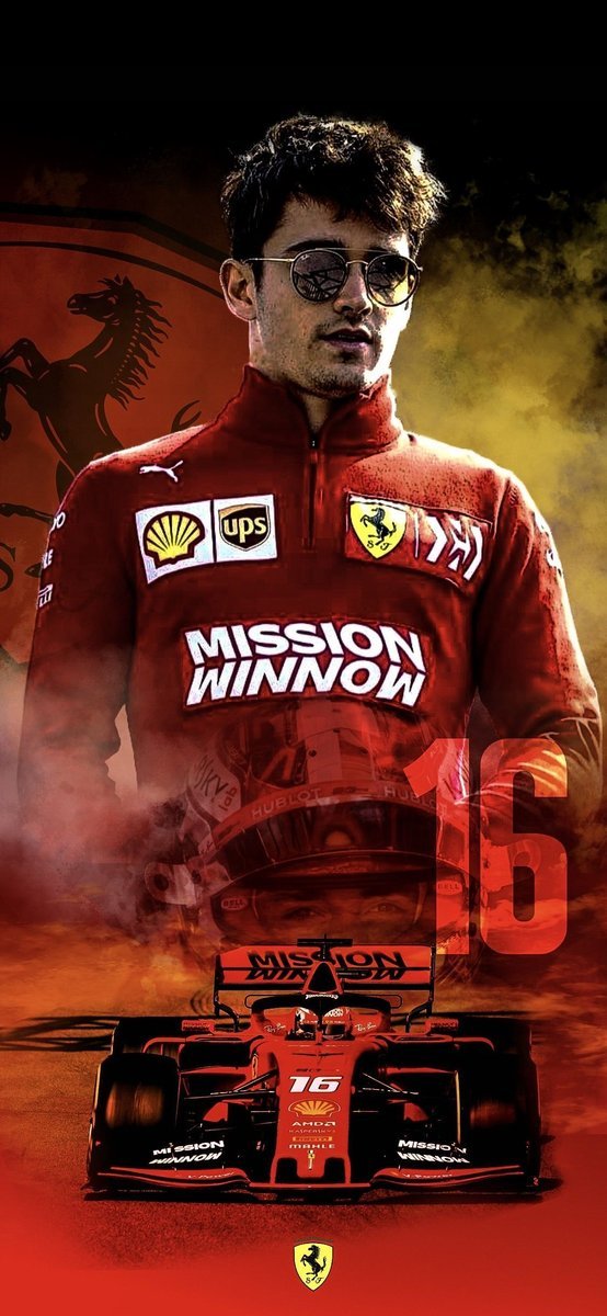 Naklejki na ścianę Naklejka Charles Leclerc Ferrari Formuła 1 60x40 cm