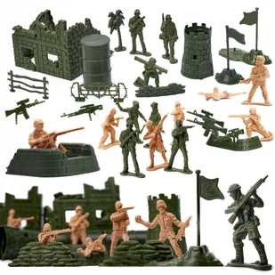 ZESTAW ŻOŁNIERZYKI BAZA WOJSKOWA FIGURKI - Figurki dla dzieci - miniaturka - grafika 1