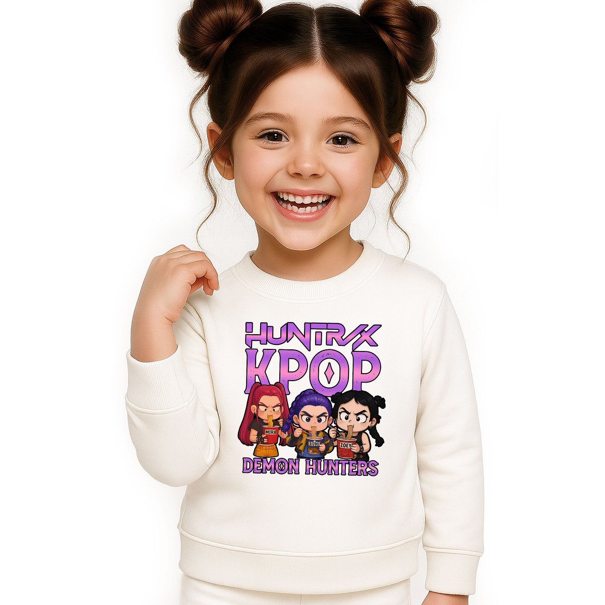 BLUZA DZIECIĘCA K-POPOWE ŁOWCZYNIE DEMONÓW HUNTRIX 146-152 BAWEŁNIANA