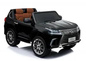Jeździki dla dzieci - Import SUPER-TOYS SUPER-TOYS LEXUS LX-570 LAKIER MIĘKKIE KOŁA MIĘKKIE SIEDZENIE PEŁNA OPCJA 2X12V/LX570  DK-LX570-LAKIER-CZARNY - miniaturka - grafika 1