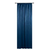 Zasłony - Zasłona z taśmą YORK 140 x 260 cm ciemnoniebieska - miniaturka - grafika 1