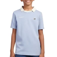 Koszulki i topy damskie - Koszulka dziecięca New Balance LAKB0195DUS - niebieska - miniaturka - grafika 1