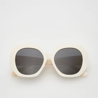 Okulary przeciwsłoneczne - Reserved Reserved - Okulary przeciwsłoneczne - Kremowy - grafika 1