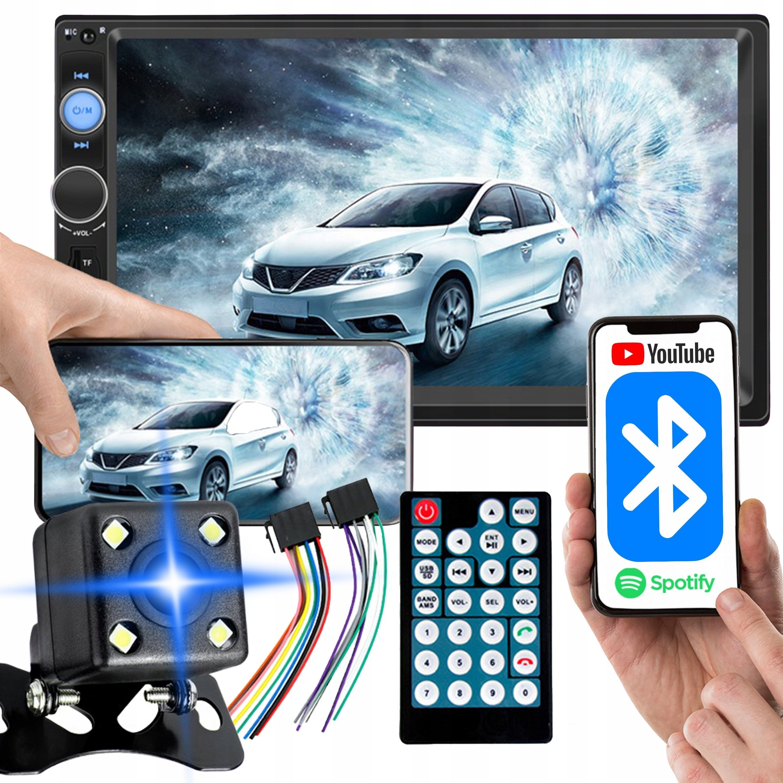 Renew Force RADIO SAMOCHODOWE BLUETOOTH 2 DIN 7