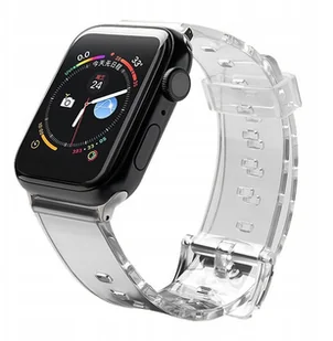 Pasek silikonowy bransoleta bransoletka Strap Light do zegarka Apple Watch 38 / 40 mm - czarny - Akcesoria do smartwatchy - miniaturka - grafika 1