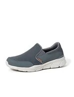 Trampki męskie - Skechers Męskie trampki Equalizer 4.0 Persisting, Siateczka węglowa PU pomarańczowa wykończenie, 48.5 EU - miniaturka - grafika 1