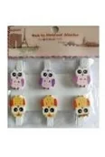 Spinacze i klipsy do papieru - Klamerki ozdobne sowy - miniaturka - grafika 1