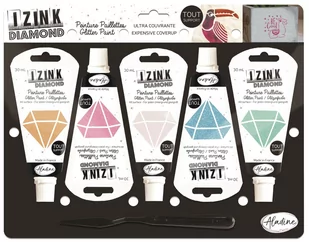 Aladine Aladine Zestaw Farb brokatowych Pastele 5x30 ml Ala85205 - Przybory szkolne - miniaturka - grafika 1