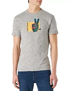 United Colors of Benetton Koszulka męska 3f93u103t, szara 507, L - Koszulki męskie - miniaturka - grafika 1