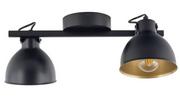 Lampy ścienne - Sigma czarno-złote reflektorki w stylu loft MARS 32268 regulowany kinkiet metalowe klosze 32268 - miniaturka - grafika 1