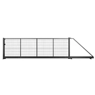 Ogrodzenia - Naterial Brama przesuwna Modus 5x1.5 m prawa czarna - miniaturka - grafika 1