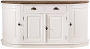 Komody - Komoda Brighton 4 drzwi + 2 szuflady white&natural, 170  52  87 cm - miniaturka - grafika 1