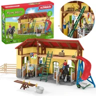 Figurki dla dzieci - SLH42485 Schleich Farm World - Stajnia dla koni z wyposażeniem 3+ - miniaturka - grafika 1