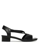 Sandały damskie - Rieker Sandały 62662-01 Czarny - miniaturka - grafika 1