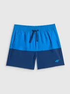 Kąpielówki dla chłopców - 4F Spodenki plażowe boardshorty chłopięce - granatowe 158/164 (12-14 lat) - miniaturka - grafika 1