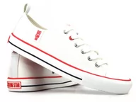 Trampki męskie - Trampki męskie klasyczne - BIG STAR JJ174062, białe - Big Star - miniaturka - grafika 1