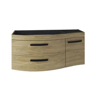 Szafki łazienkowe - Szafka łazienkowa pod umywalkę Devo Vena 2.0 110 cm lewa oak endgrain classic synchro VE2-SU1D2SL-1-F108L09 - miniaturka - grafika 1