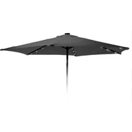 Parasole ogrodowe - Parasol ogrodowy z lampkami solarnymi LED 270 cm ciemnoszary FD1000310 - miniaturka - grafika 1