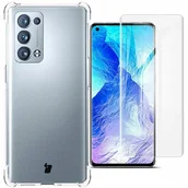 Etui i futerały do telefonów - Bizon Etui + 2x szkło Case Clear Oppo Reno 6 Pro 5G przezroczyste - miniaturka - grafika 1