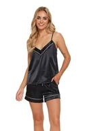 Piżamy damskie - Satynowe szorty doctor nap -l - miniaturka - grafika 1