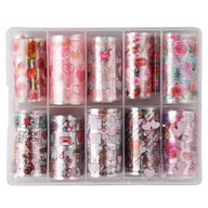 Ozdoby do paznokci - Folie transferowe 10 sztuk po 100 cm XKZ 32-03 - miniaturka - grafika 1