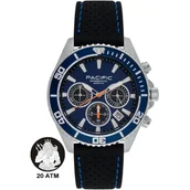 Zegarki męskie - Pacific Poseidon SMPA-2004-02 granatowy męski zegarek chronograf 200M - miniaturka - grafika 1