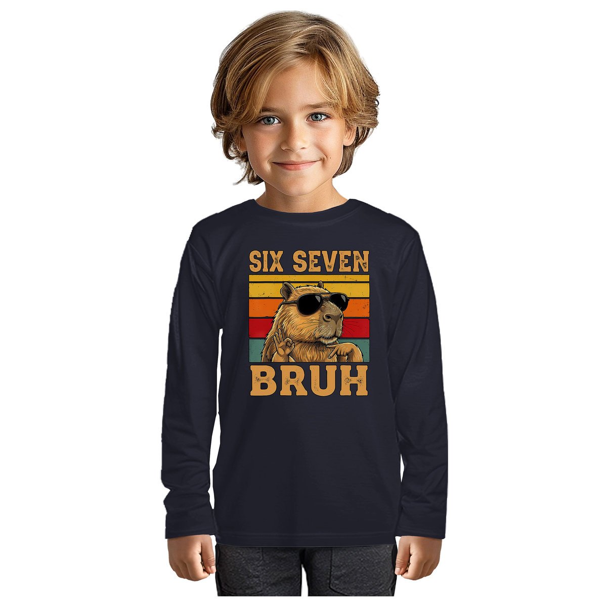 BLUZKA DZIECIĘCA 67 SIX SEVEN VIRAL CAPYBARA LONGSLEEVE DLA DZIECKA 146-152