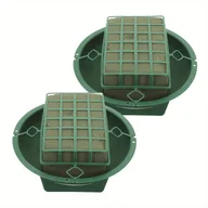 Rękodzieło - TEMU 2 szt. Pianka w zielonych misach - Trwały plastik, Idealny do dekoracji weselnych i imprezowych, Materiały artystyczne|Wazon dekoracyjny|Trwała - miniaturka - grafika 1