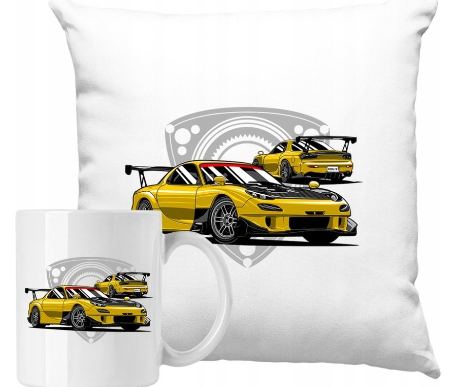 ZESTAW PODUSZKA + KUBEK Szybkie Auta Motoryzacja JDM Pomysł Na Prezent #15