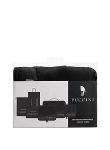 Zestaw organizerów do walizki Puccini, 6 szt., czarne - Walizki - miniaturka - grafika 1