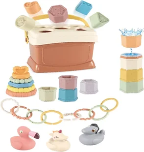 Cosaway Zabawki Montessori dla Niemowląt 6-18 Mc do Wanny 5 w 1 - Zabawki sensoryczne - miniaturka - grafika 1