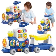 Jeździki dla dzieci - Dumel Discovery Jeździk Pociąg 4w1 Zabawka Interaktywna Pchacz Wagonik Centrum Zabawy 12m+ - miniaturka - grafika 1