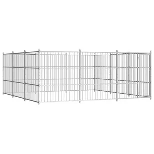 vidaXL Kojec dla psa 450 x 450 x 185 cm 144626 - Budy dla psów - miniaturka - grafika 1