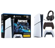 Konsole Playstation - Sony PlayStation 5 Digital Slim D Chassis (PS5 1TB Zestaw Fortnite Cobalt + Dodatkowy Pad Czarny + Słuchawki LS10P) - miniaturka - grafika 1