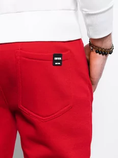 Spodnie męskie dresowe - czerwone V8 P867 - Spodnie męskie - miniaturka - grafika 3